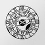 Wallity Enzoclock - S025 Reloj de pared decorativo de metal negro